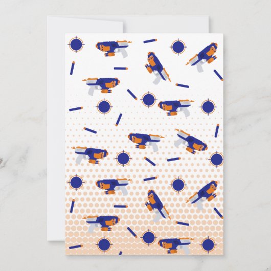 Dart Pistool Battle War Boys Verjaardagsfeest Kaart (Achterkant)