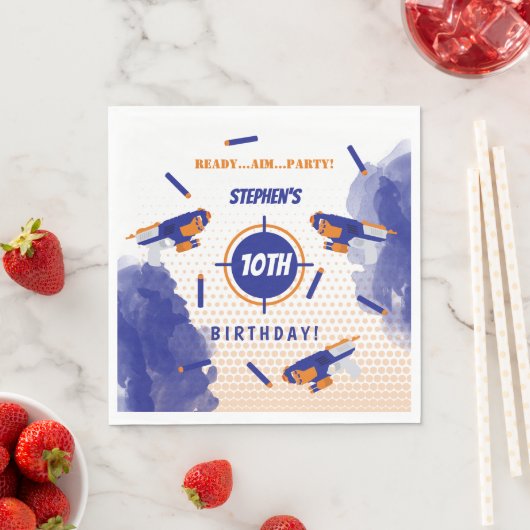 Dart Pistool Battle War Boys Verjaardagsfeest Servet (Insitu)