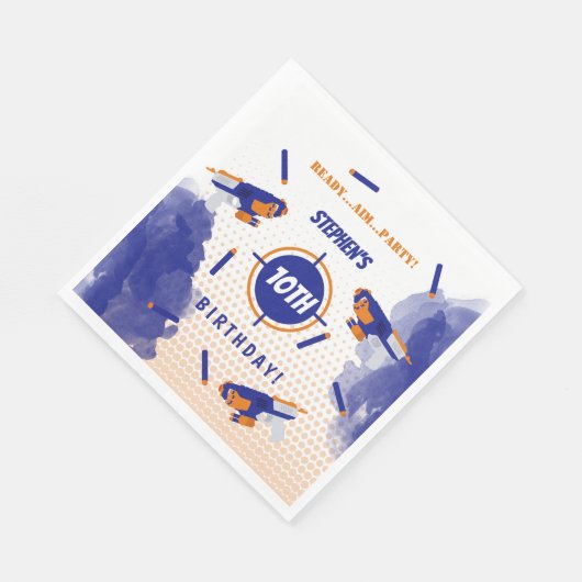 Dart Pistool Battle War Boys Verjaardagsfeest Servet (Hoek)