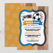 Dart Pistool & Football Joint Boy Birthday Soccer  Kaart (Voorkant / Achterkant)