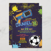 Dart Pistool Fun Aim Shoot Football Verjaardag Kaart (Voorkant / Achterkant)