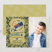 Dart Pistool Leuk Aim Foto Camo Verjaardagsuitnodi Kaart (Voorkant / Achterkant)
