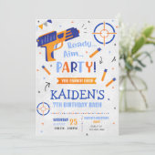 Dart Pistool Party Verjaardag Kaart (Staand voorkant)