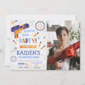 Dart Pistool Party Verjaardagsfoto Kaart (Voorkant)