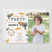 Dart Pistool Verjaardagsfeestfoto Kaart (Voorkant)