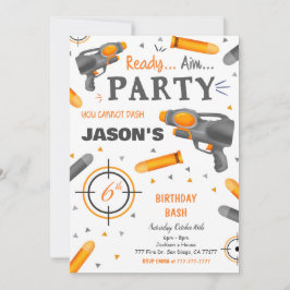 Dart Pistool Verjaardagsfeestje Kaart