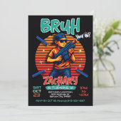 Dart Pistool Verjaardagsfeestuitnodiging Kaart (Staand voorkant)