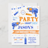 Dart Pistool Verjaardagsuitnodigingen Kaart (Voorkant)