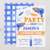 Dart Pistool Verjaardagsuitnodigingen Kaart (Voorkant / Achterkant)