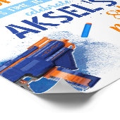 Dart Pistool WelkomstPoster | Dart Party Poster (Hoek)