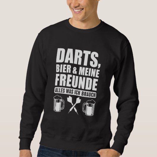Dart Player 180 1000 en 80 bier Trui (Voorkant)