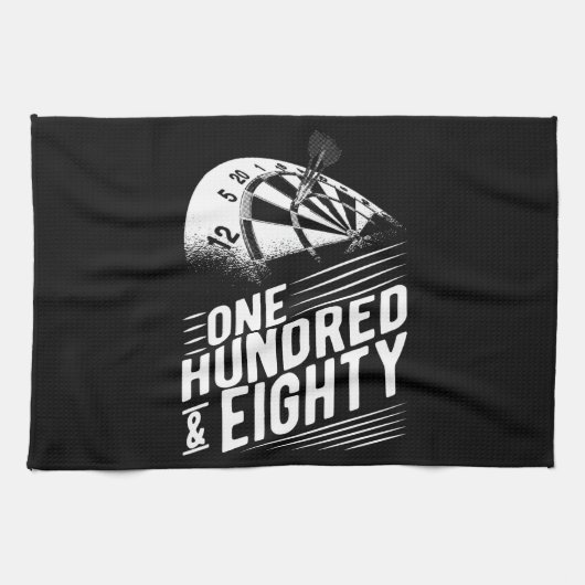 Dart Player 180 Dart Mannen Retro Dartboard Theedoek (Horizontaal)
