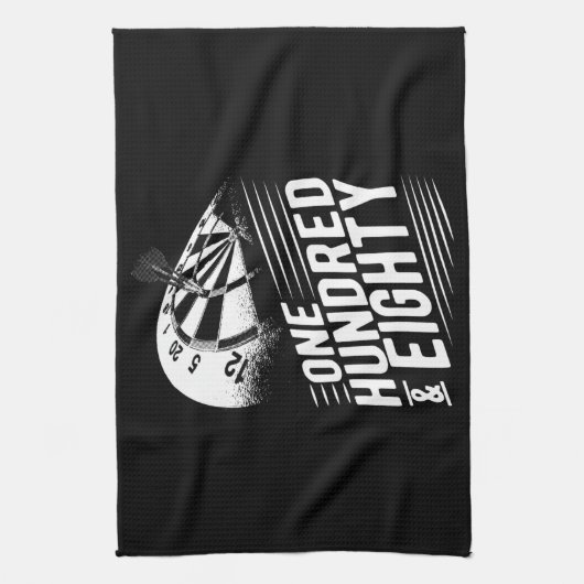 Dart Player 180 Dart Mannen Retro Dartboard Theedoek (Verticaal)