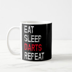 Dart Player Team Funny Gezegde Eat Sleep Darts Rep Koffiemok