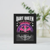 Dart Queen Arrow Triple Dartboard 180 Funny Darts Briefkaart (Staand voorkant)