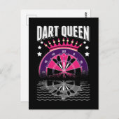 Dart Queen Arrow Triple Dartboard 180 Funny Darts Briefkaart (Voorkant / Achterkant)