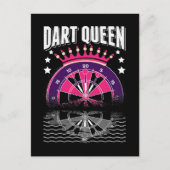 Dart Queen Arrow Triple Dartboard 180 Funny Darts Briefkaart (Voorkant)