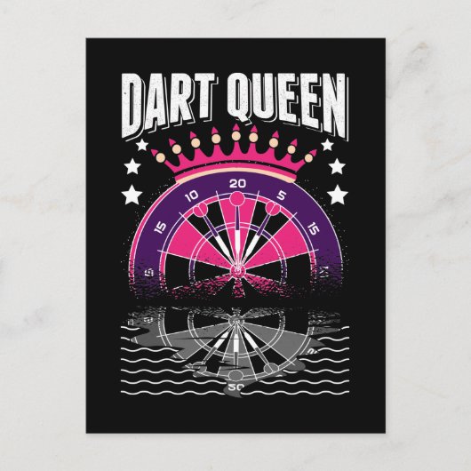 Dart Queen Arrow Triple Dartboard 180 Funny Darts Briefkaart (Voorkant)