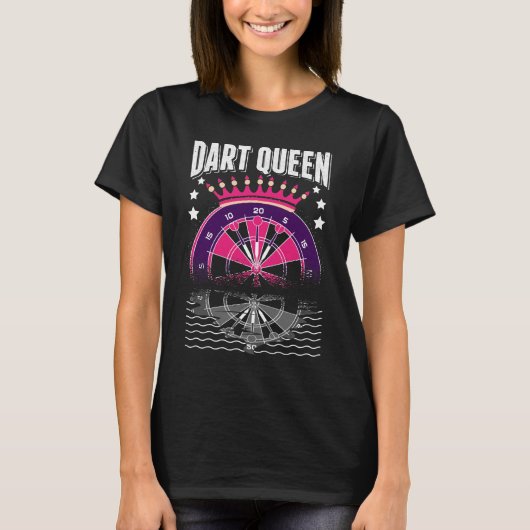 Dart Queen Arrow Triple Dartboard 180 Funny Darts T-shirt (Voorkant)