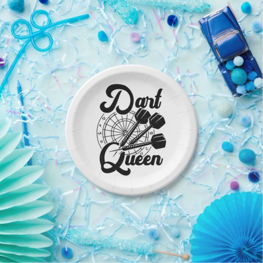 Dart Queen Papieren Bordje (Feest)