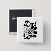 Dart Queen Vierkante Button 5,1 Cm (Voorkant /achterkant)