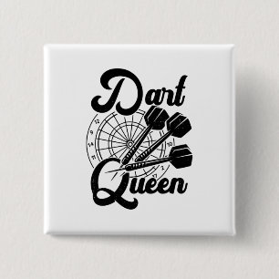 Dart Queen Vierkante Button 5,1 Cm