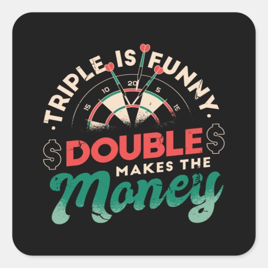 DART QUOTE VIERKANTE STICKER (Voorkant)