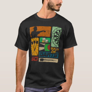 Dart Retro 80s 90s  Dartbord Mannen T-shirt
