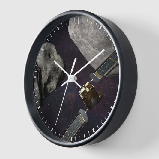 DART-ruimteschip en de Liciacube vóór de botsing (Hoek)