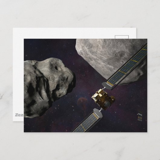 DART-ruimteschip en de Liciacube vóór de botsing Briefkaart (Voorkant / Achterkant)