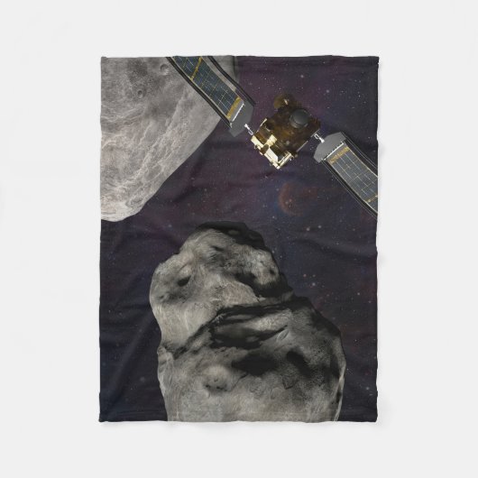 DART-ruimteschip en de Liciacube vóór de botsing Fleece Deken (Voorkant)