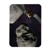 DART-ruimteschip en de Liciacube vóór de botsing Magneet (Verticaal)