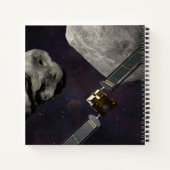 DART-ruimteschip en de Liciacube vóór de botsing Notitieboek (Achterkant)