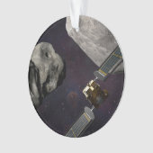 DART-ruimteschip en de Liciacube vóór de botsing Ornament (voorkant)