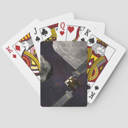 DART-ruimteschip en de Liciacube vóór de botsing Pokerkaarten (Achterkant)