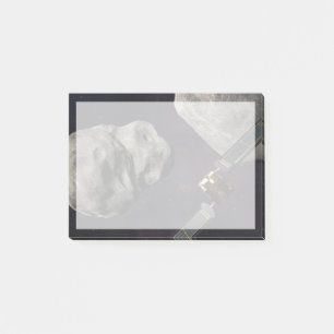 DART-ruimteschip en de Liciacube vóór de botsing Post-it® Notes