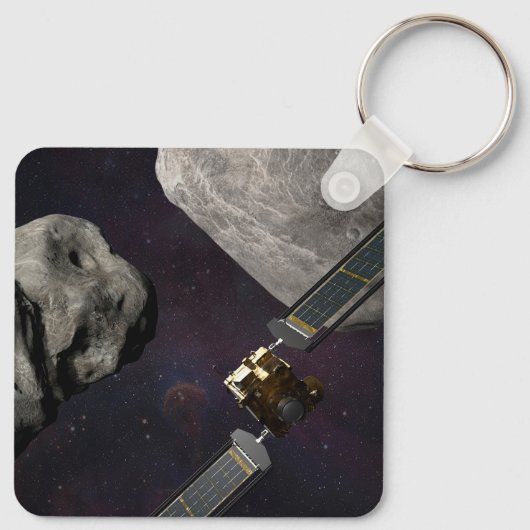 DART-ruimteschip en de Liciacube vóór de botsing Sleutelhanger (Achterkant)