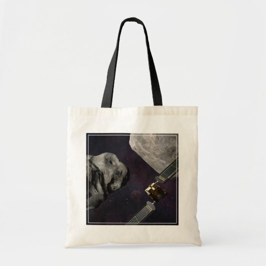 DART-ruimteschip en de Liciacube vóór de botsing Tote Bag (Voorkant)