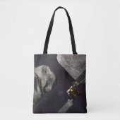 DART-ruimteschip en de Liciacube vóór de botsing Tote Bag (Voorkant)