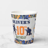 Dart Soldaten Camo Militaire Dag Partij Papieren Bekers (Voorkant)