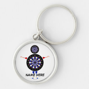Dart Speler Fun Sleutelhanger