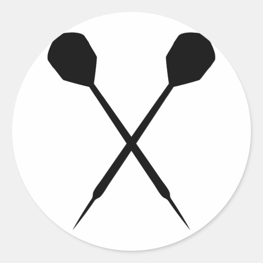 dart sport icoon ronde sticker (Voorkant)