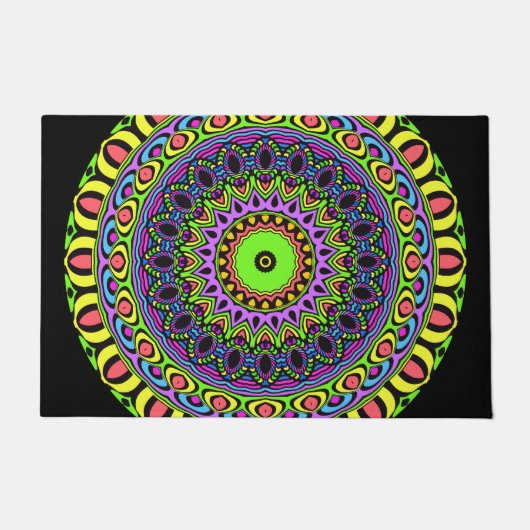 Dart Style Mandala I + je rug. en ideeën Deurmat (Voorkant)