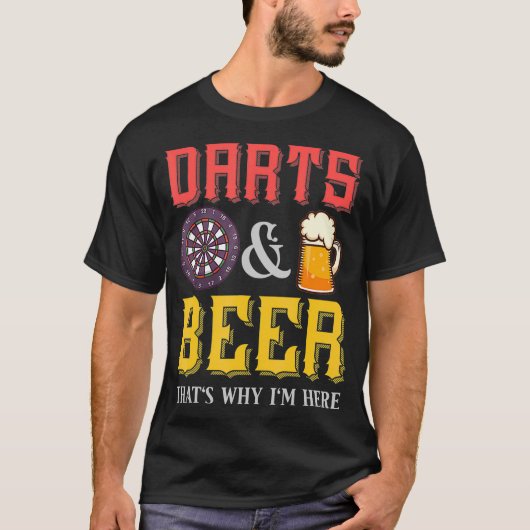 Dart Team Bier Gift Grappige Dart Speler T-shirt (Voorkant)