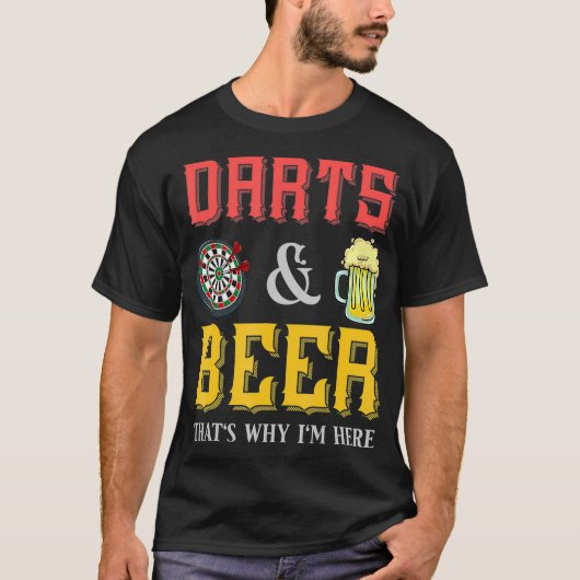 Dart Team Bier Gift Grappige Dart Speler T-shirt (Voorkant)