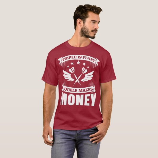 Dart Team Gift Grappige Dart Speler T-shirt (Voorkant volledig)