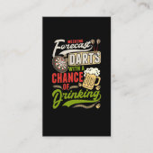 Dart Throwing Dartboard 180 Darts and Beer Visitekaartje (Voorkant)