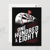  Dart Throwing Dartboard 180 Darts Briefkaart (Voorkant / Achterkant)