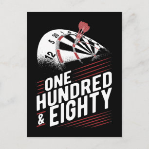 Dart Throwing Dartboard 180 Darts Briefkaart