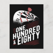 Dart Throwing Dartboard 180 Darts Briefkaart (Voorkant)